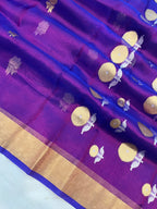 Purple Color Pure Tissue Handloom Banarasi Saree