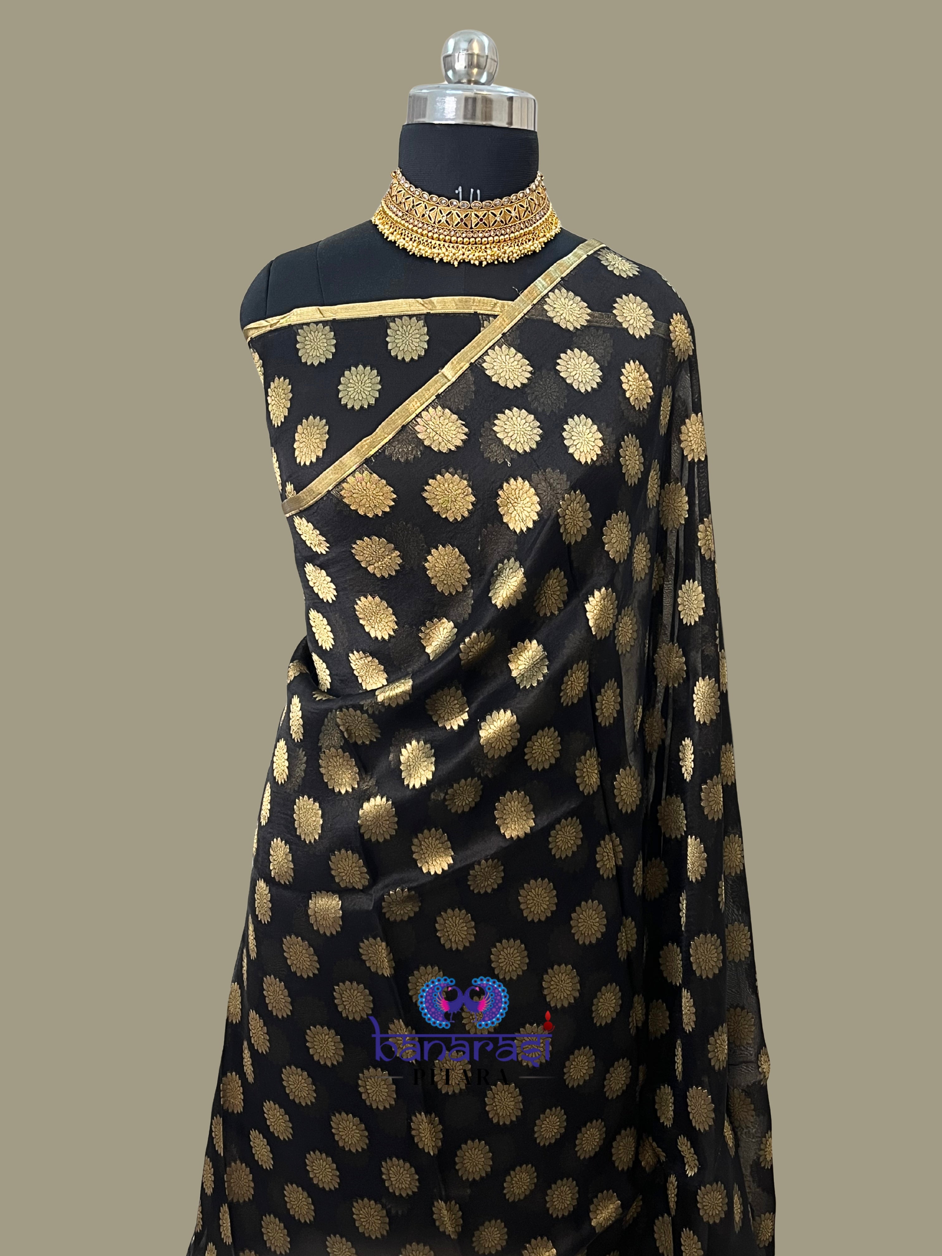 Pure Organza Handloom Banarasi Saree