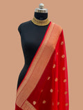 Red Color Pure Chiffon Dupatta