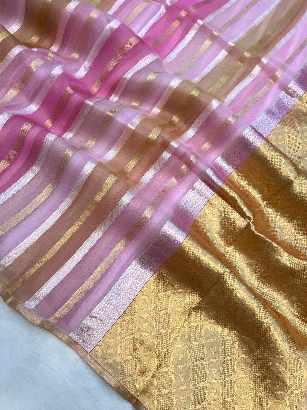 Pure Kora Handloom Banarasi Saree