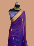Purple Color Pure Tissue Handloom Banarasi Saree