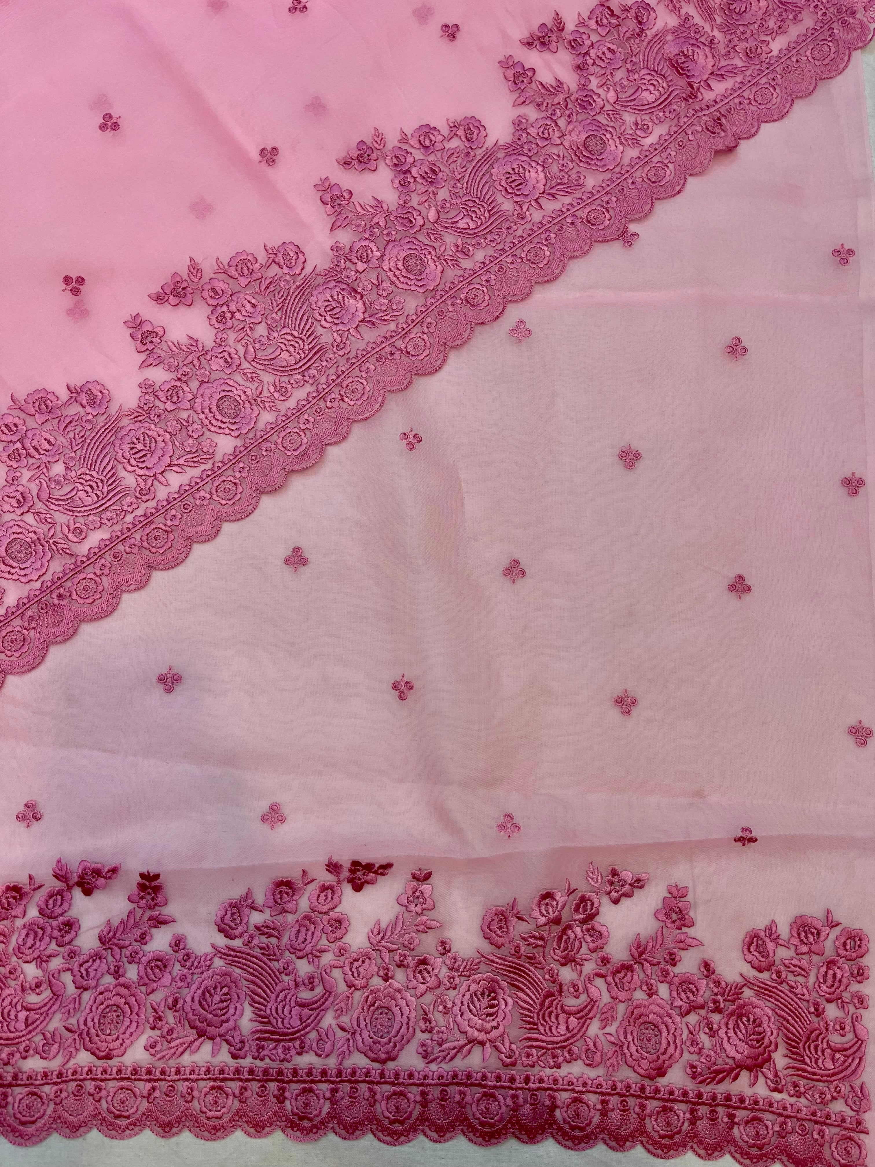 Pure Organza Embroidery Banarasi Suit Dupatta