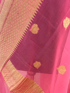 Pink Color Pure Chiffon Dupatta