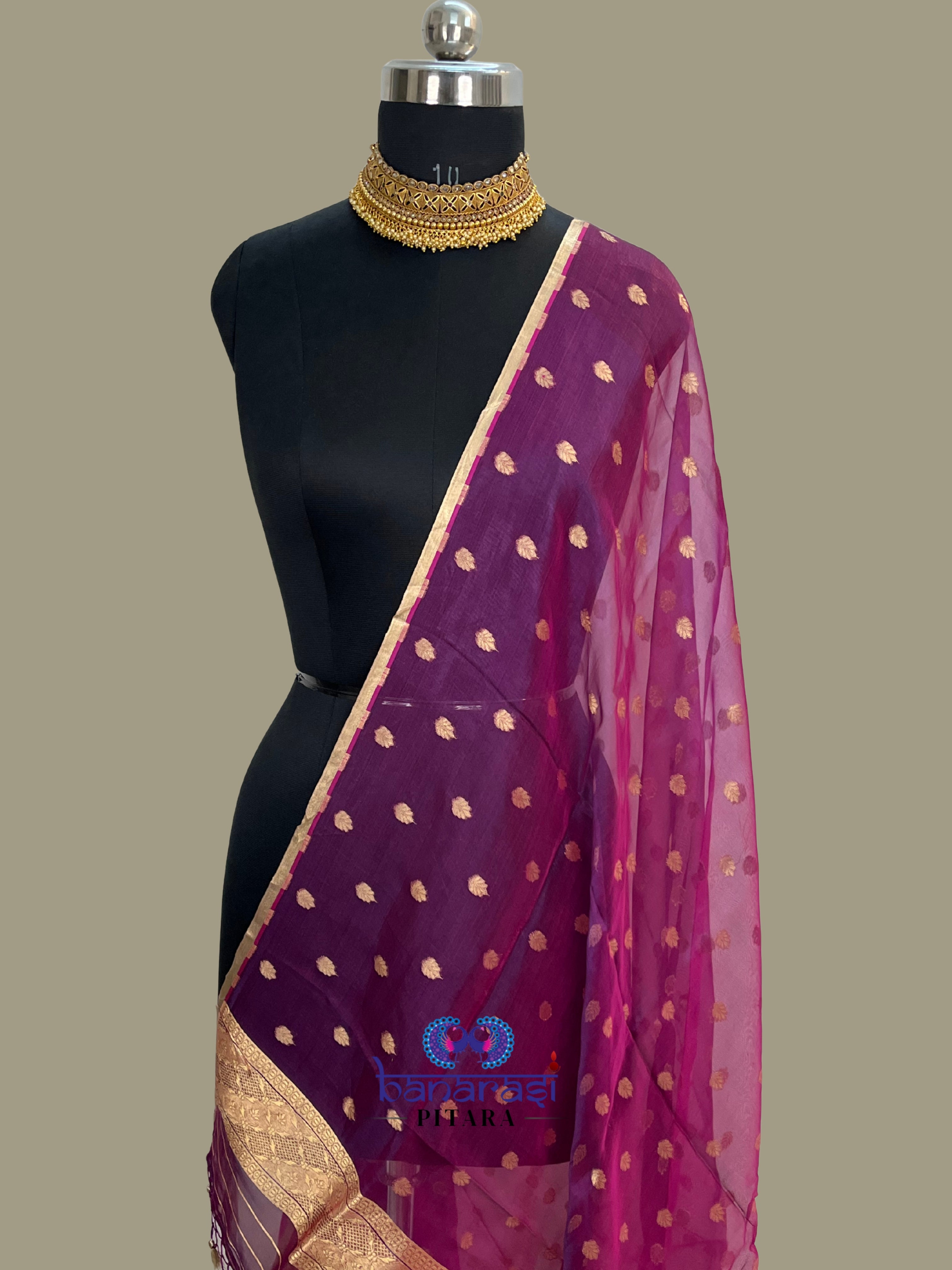 Pure Kora Handloom Banarasi Dupatta