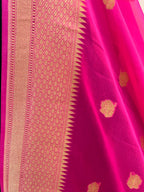 Rani Color Pure Chiffon Banarasi Dupatta