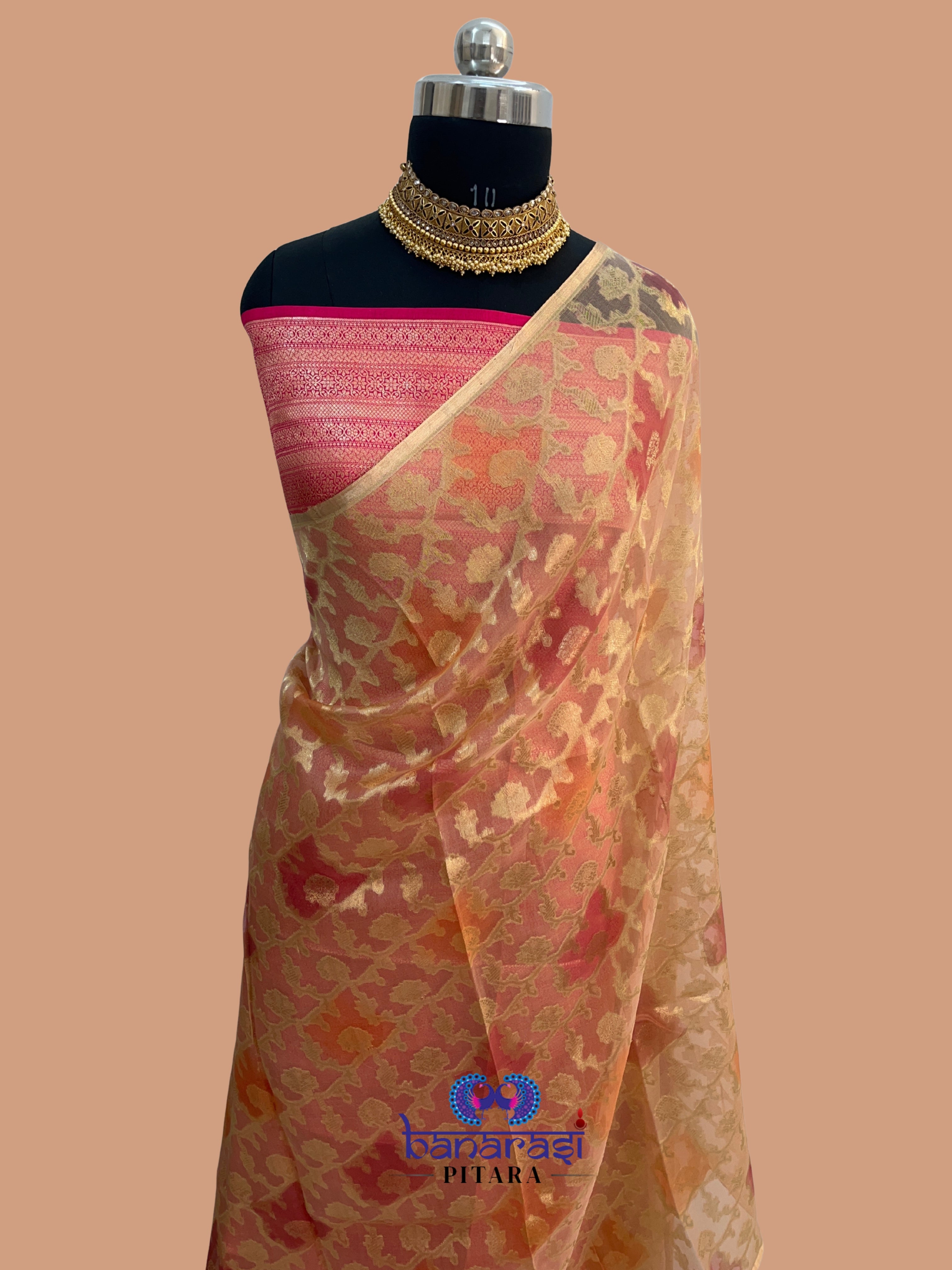 Pure Organza Banarasi Saree