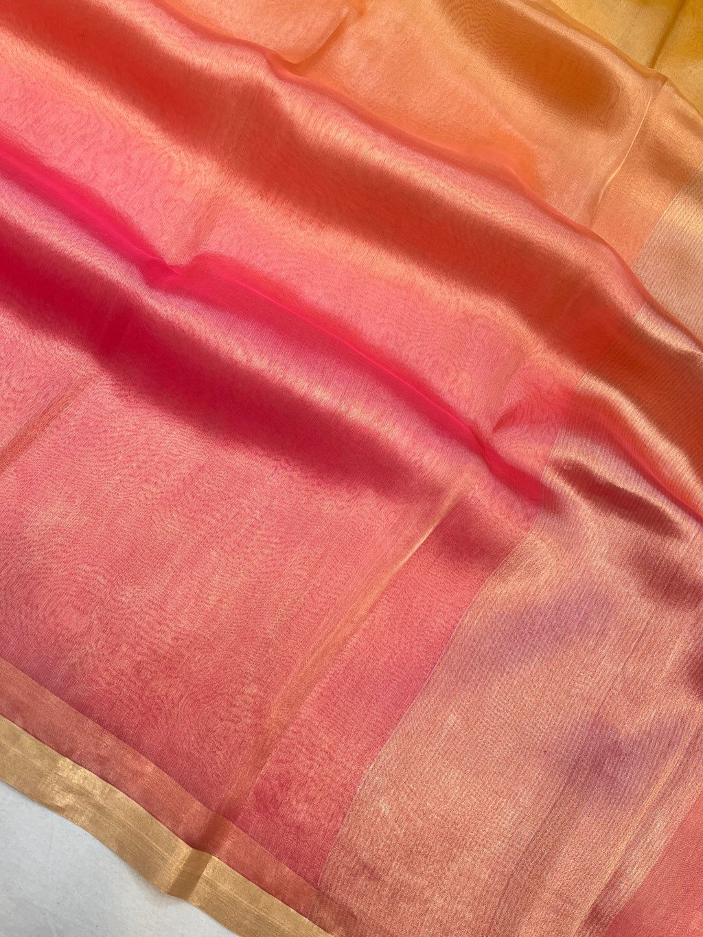 Pure Tissue Palin Multi Banarasi Saree