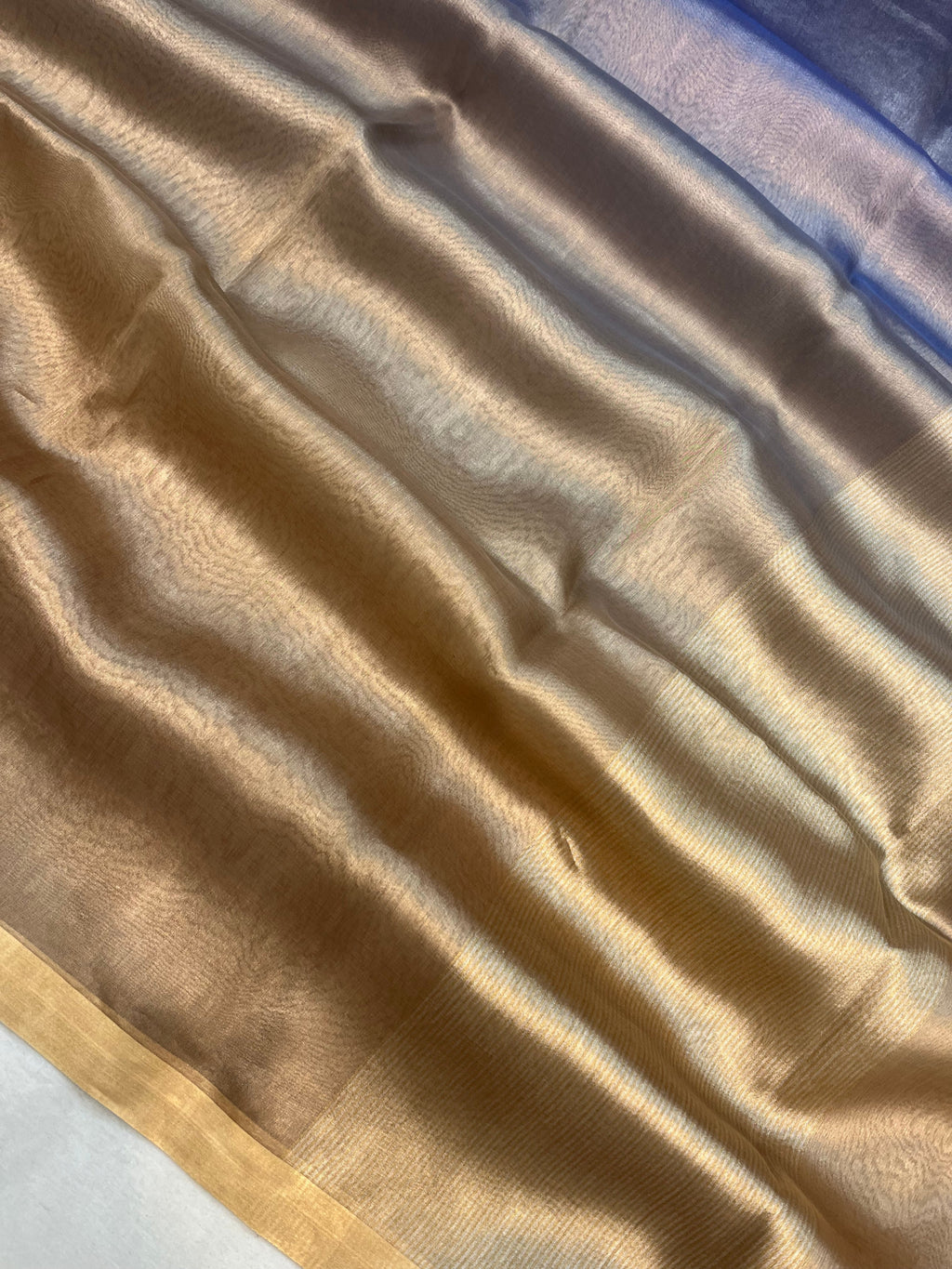 Pure Tissue Plain Multi Banarasi Saree