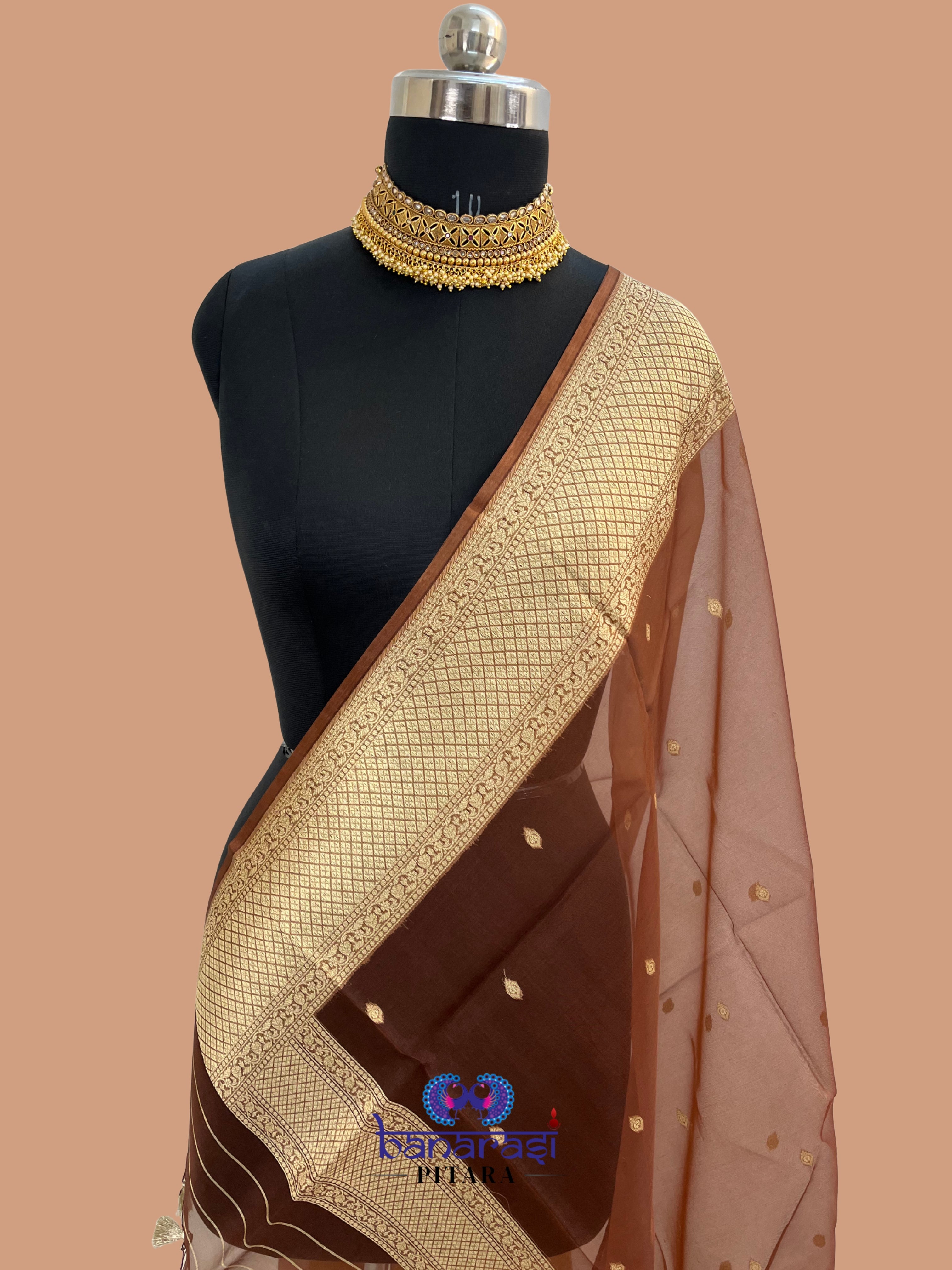 Pure Kora Handloom Banarasi Dupatta