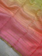 Pure Organza Plain Multi Banarasi Saree