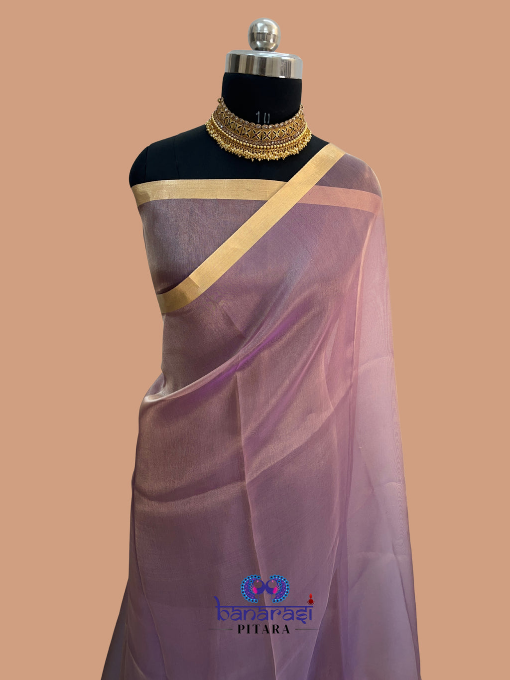 Pure Tissue Plain Multi Banarasi Saree