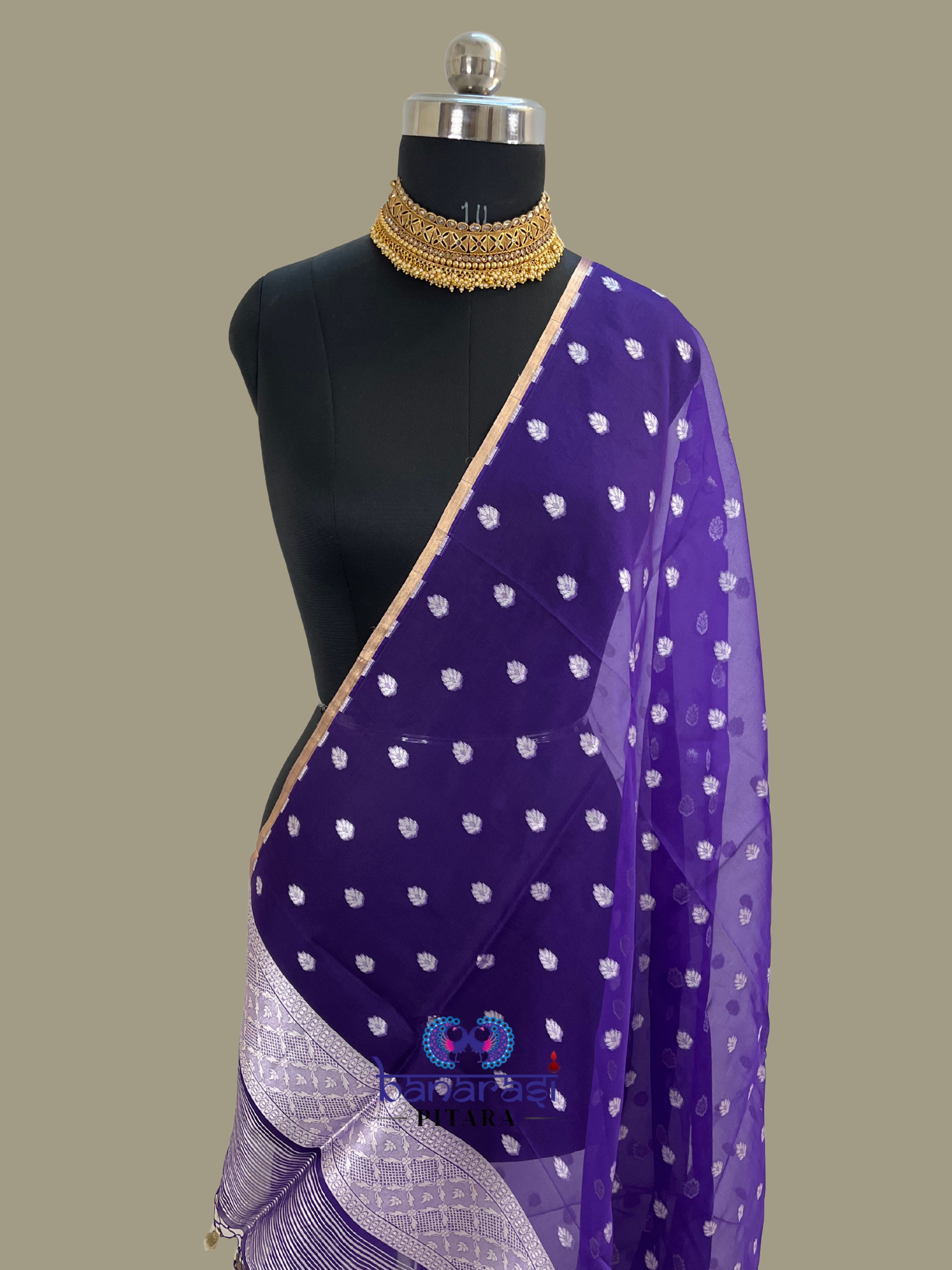 Pure Kora Handloom Banarasi Dupatta