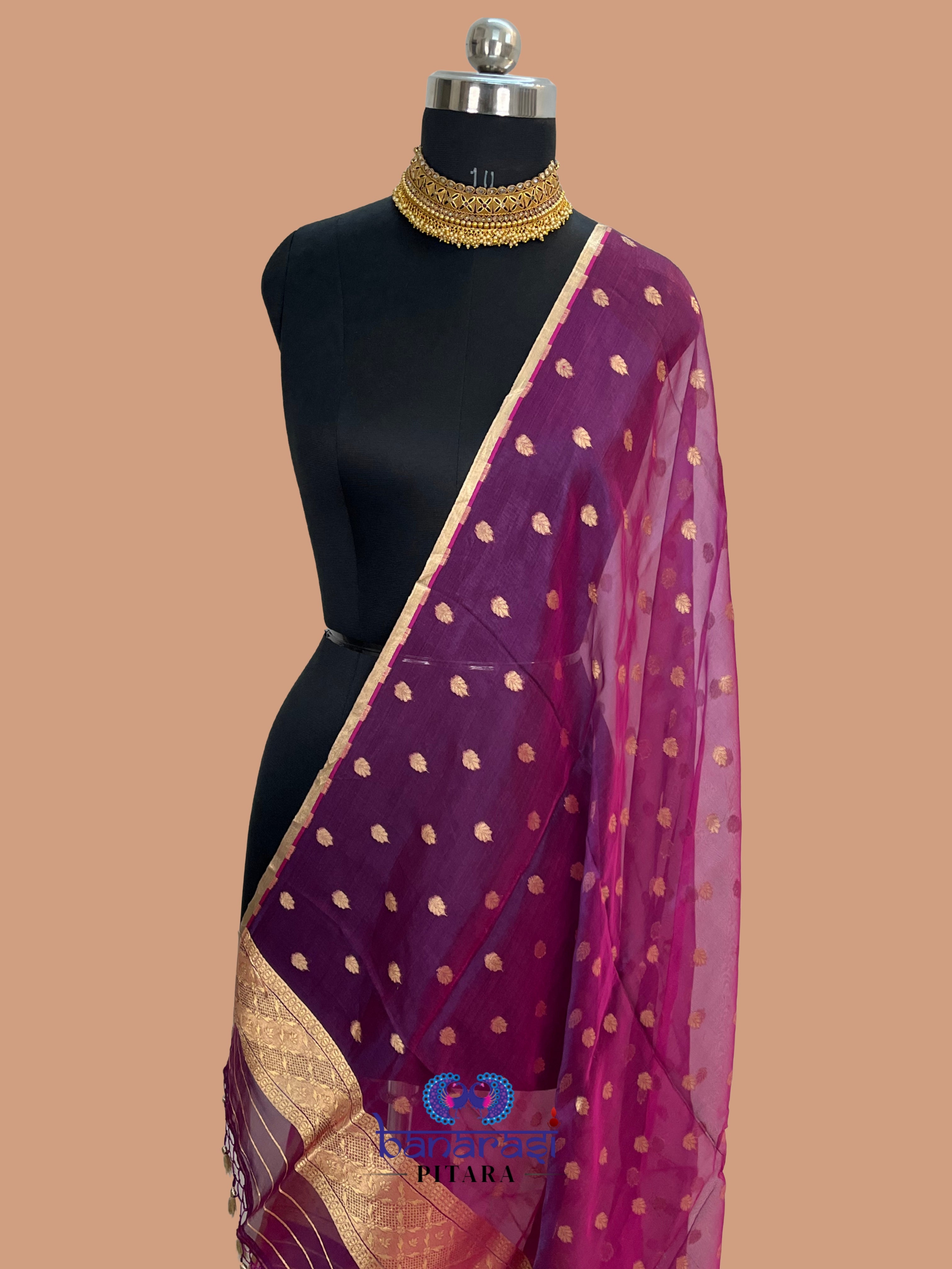 Pure Kora Handloom Banarasi Dupatta