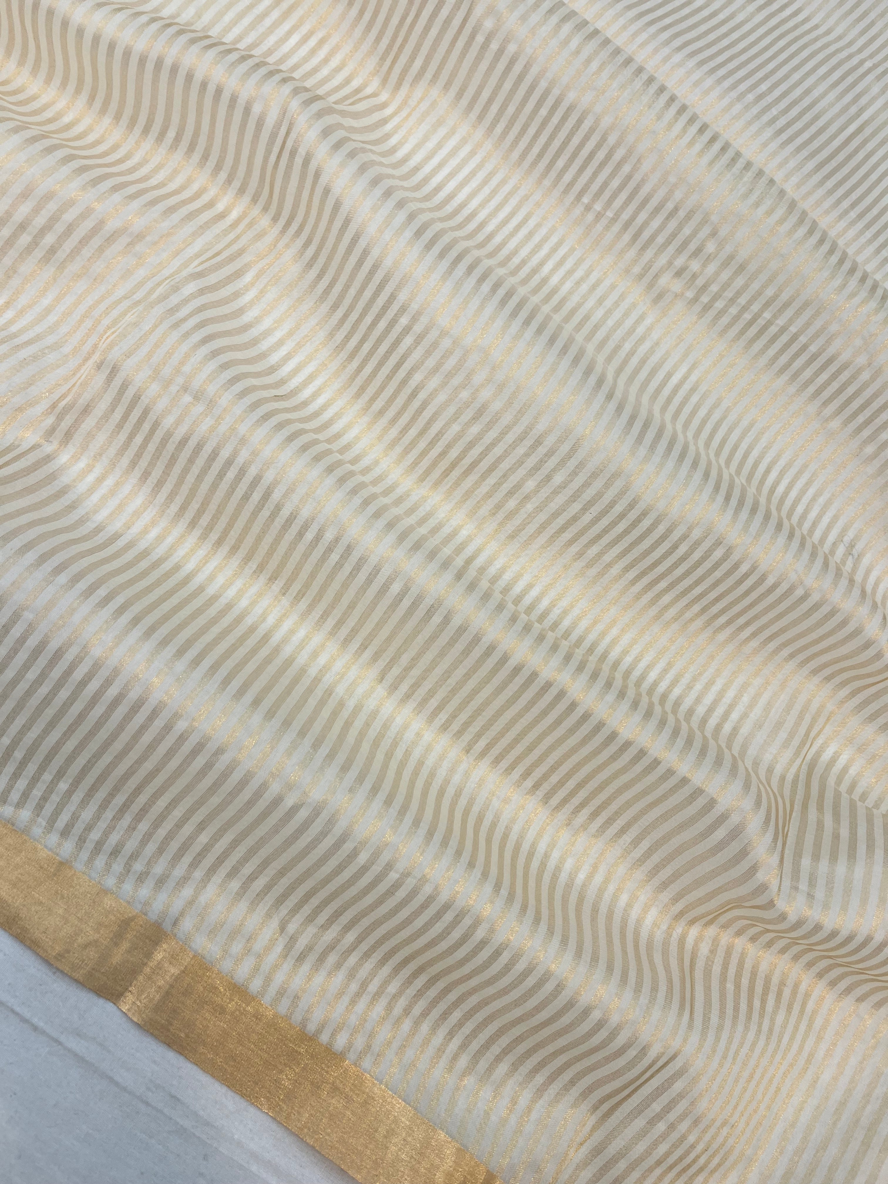 Pure Organza Chikankari Handloom Banarasi Saree