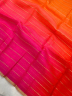 Pure Organza Plain Multi Banarasi Saree