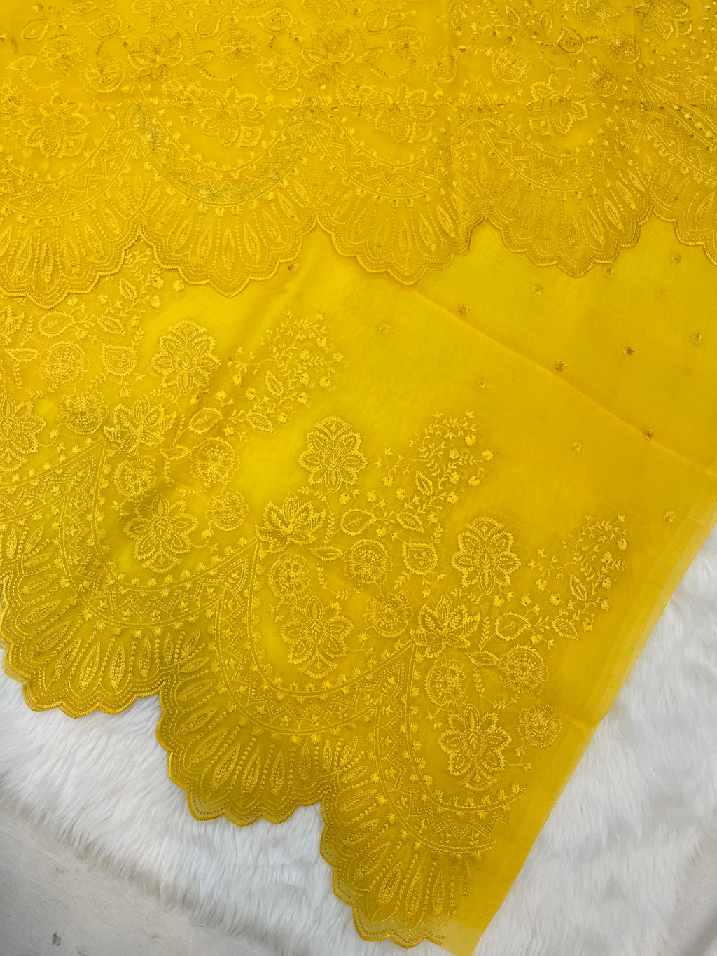 Pure Organza Embroidery work Suit Dupatta