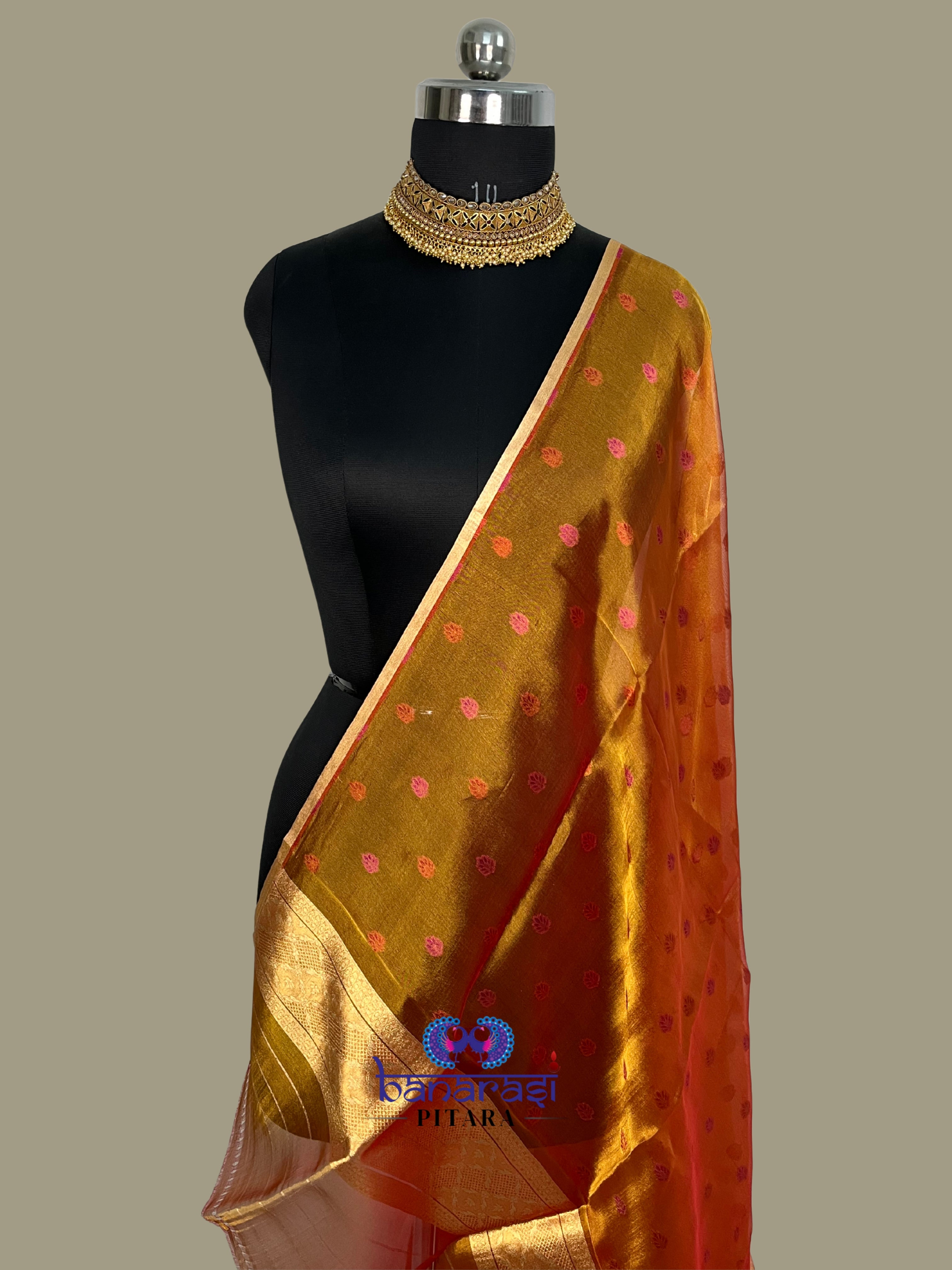 Pure Tissue Handloom Banarasi Dupatta