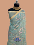 Pure Organza Chikankari Handloom Banarasi Saree