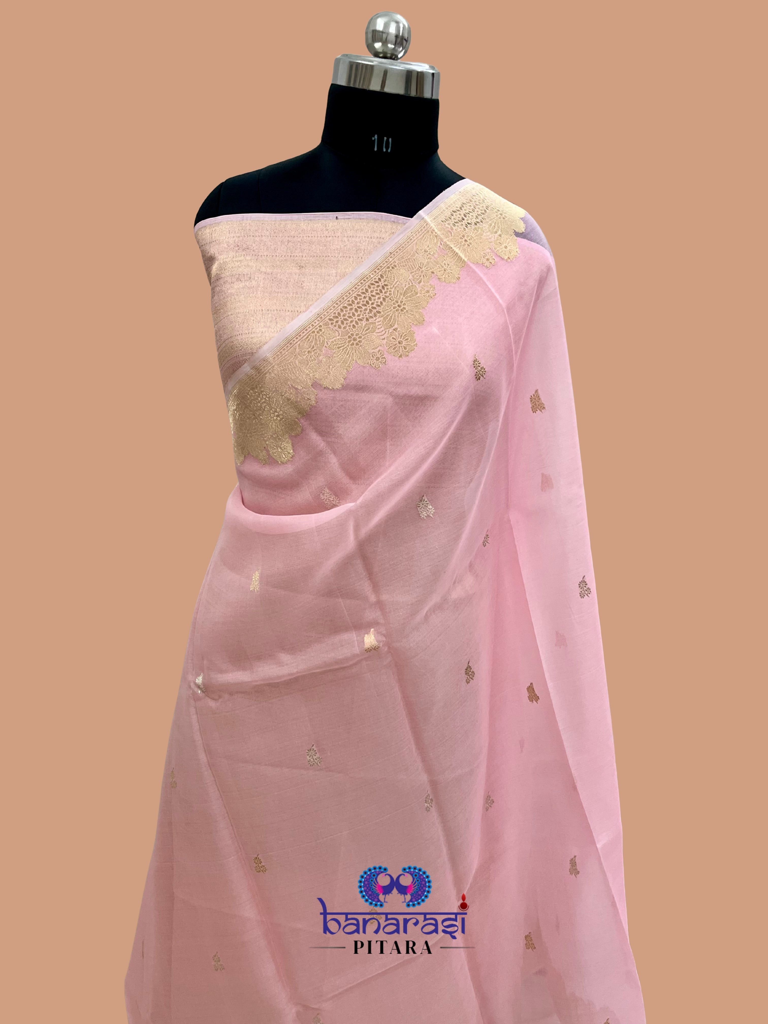 Pure Kora Banarasi Saree