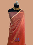 Pure Tissue Plain Multi Banarasi Saree