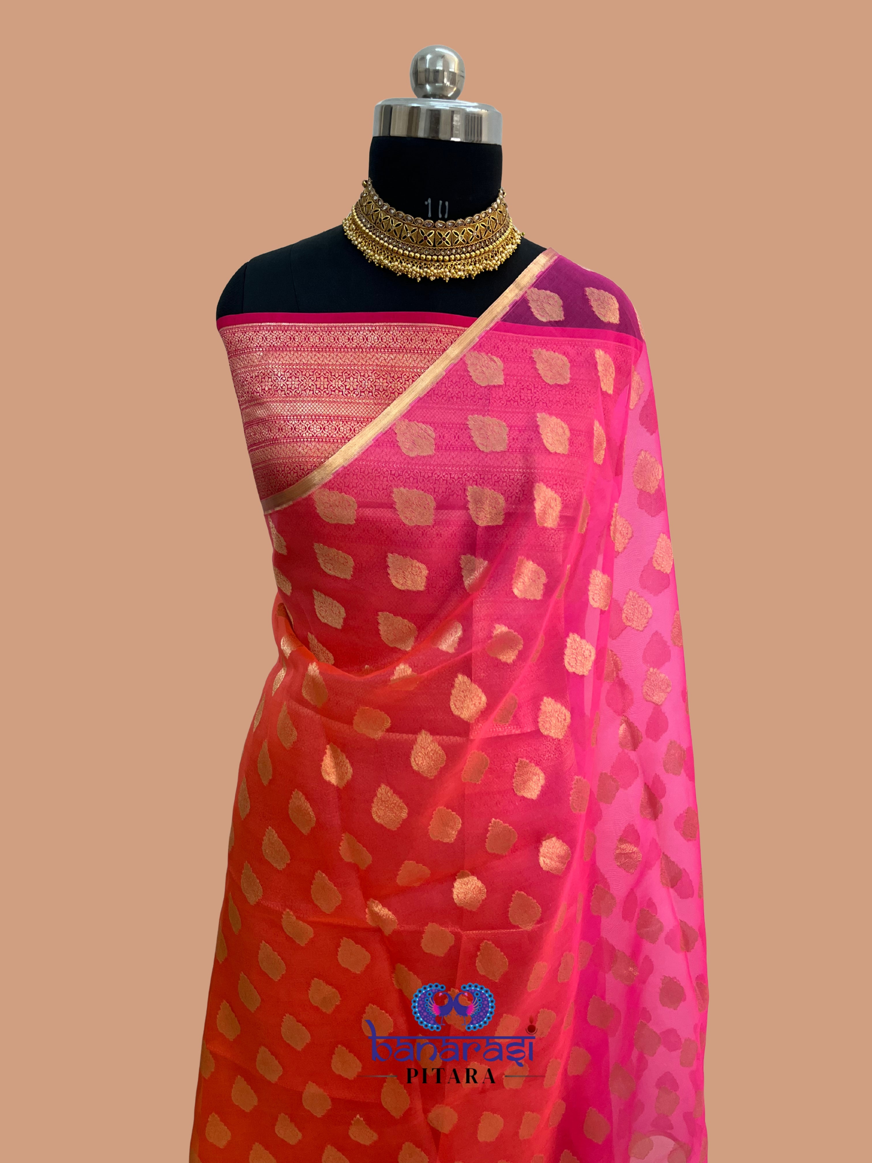 Pure Organza Banarasi Saree