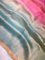 Pure Tissue Plain Multi Banarasi Saree