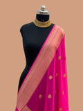 Rani Color Pure Chiffon Banarasi Dupatta