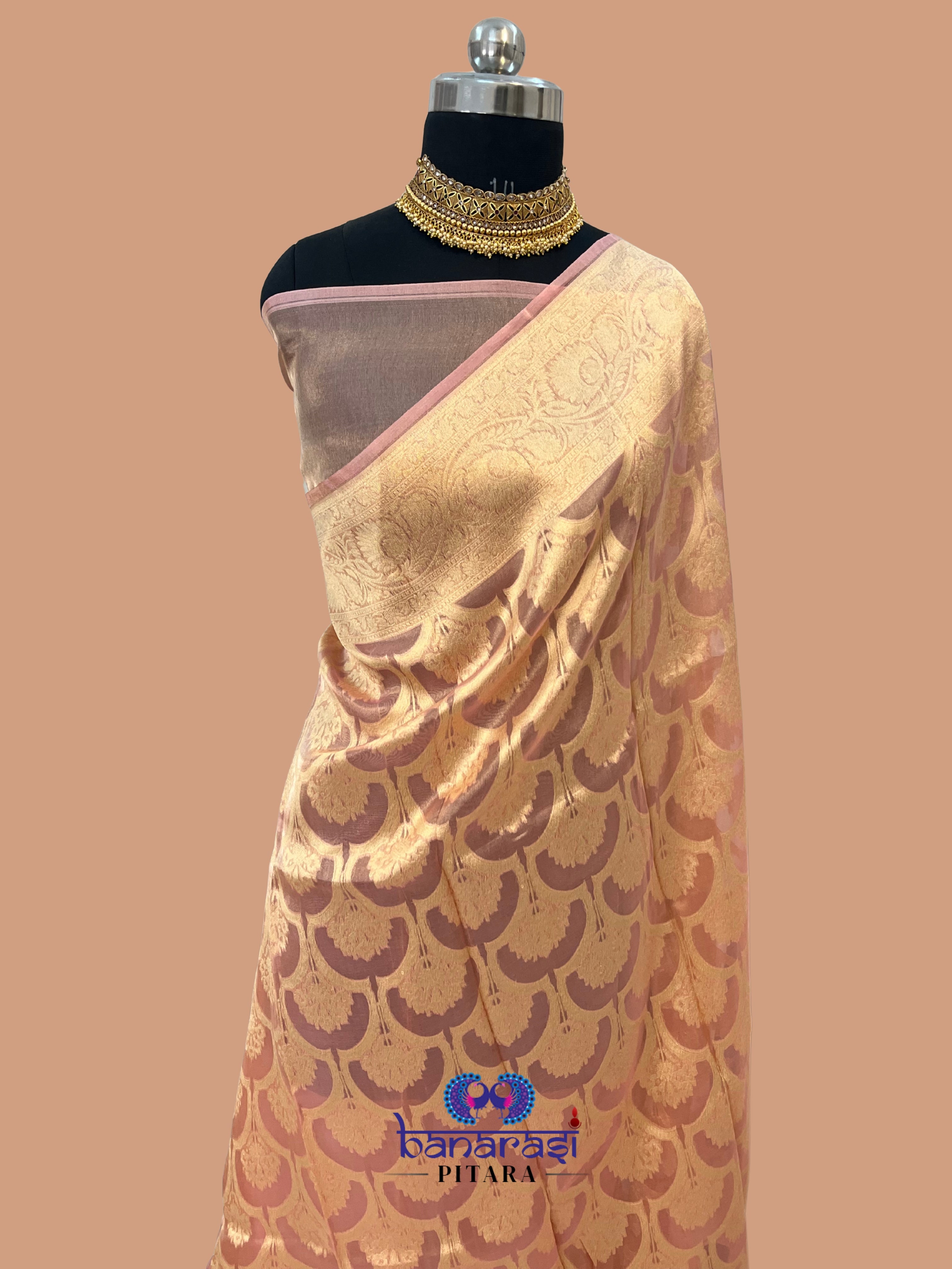 Pure Tissue Hamdloom Banarasi Saree