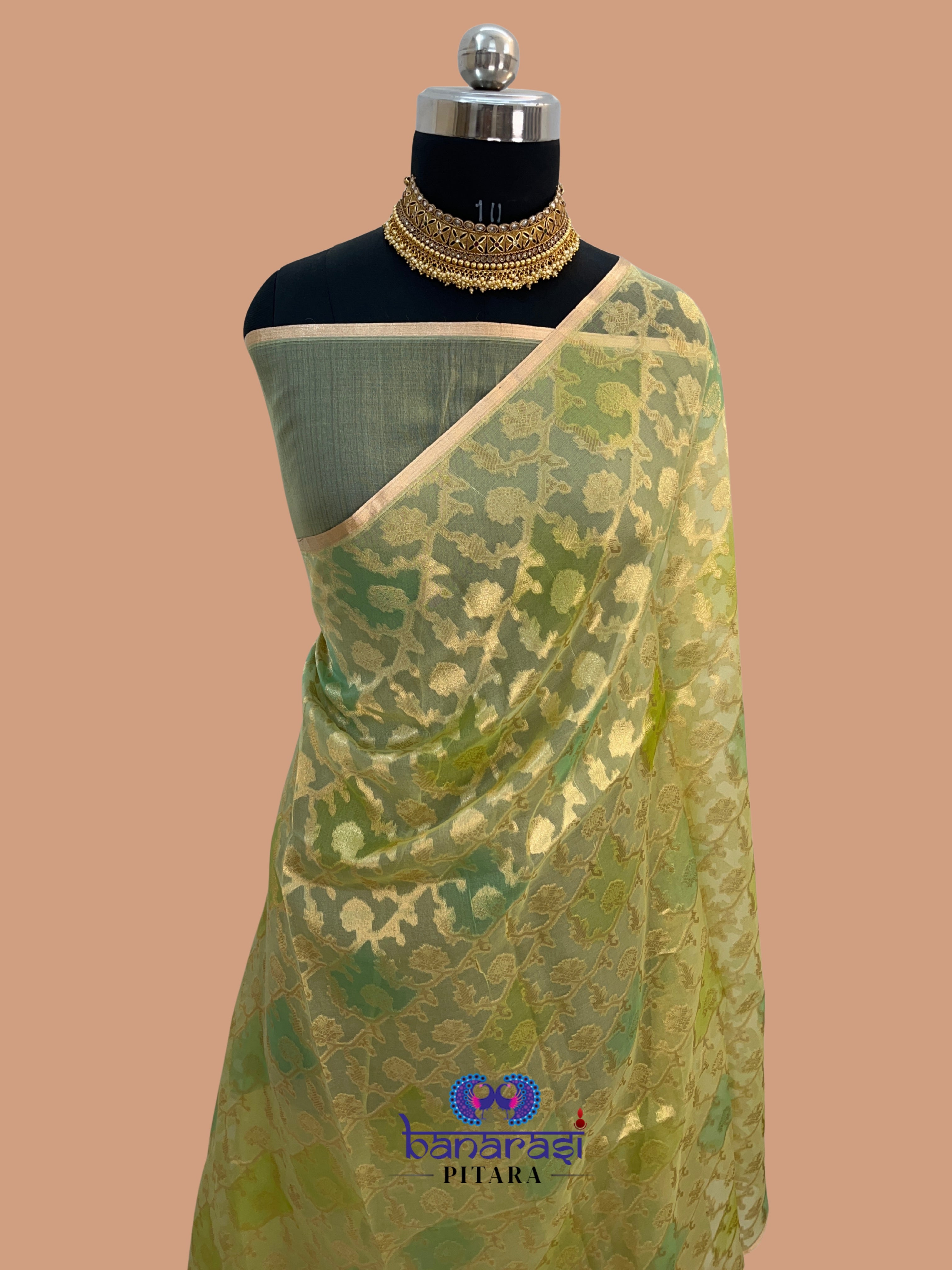 Pure Kora Handloom Banarasi Saree