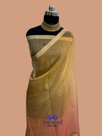 Pure Tissue Plain Multi Saree