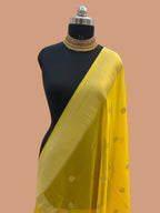 Yellow Color Pure Chiffon Dupatta