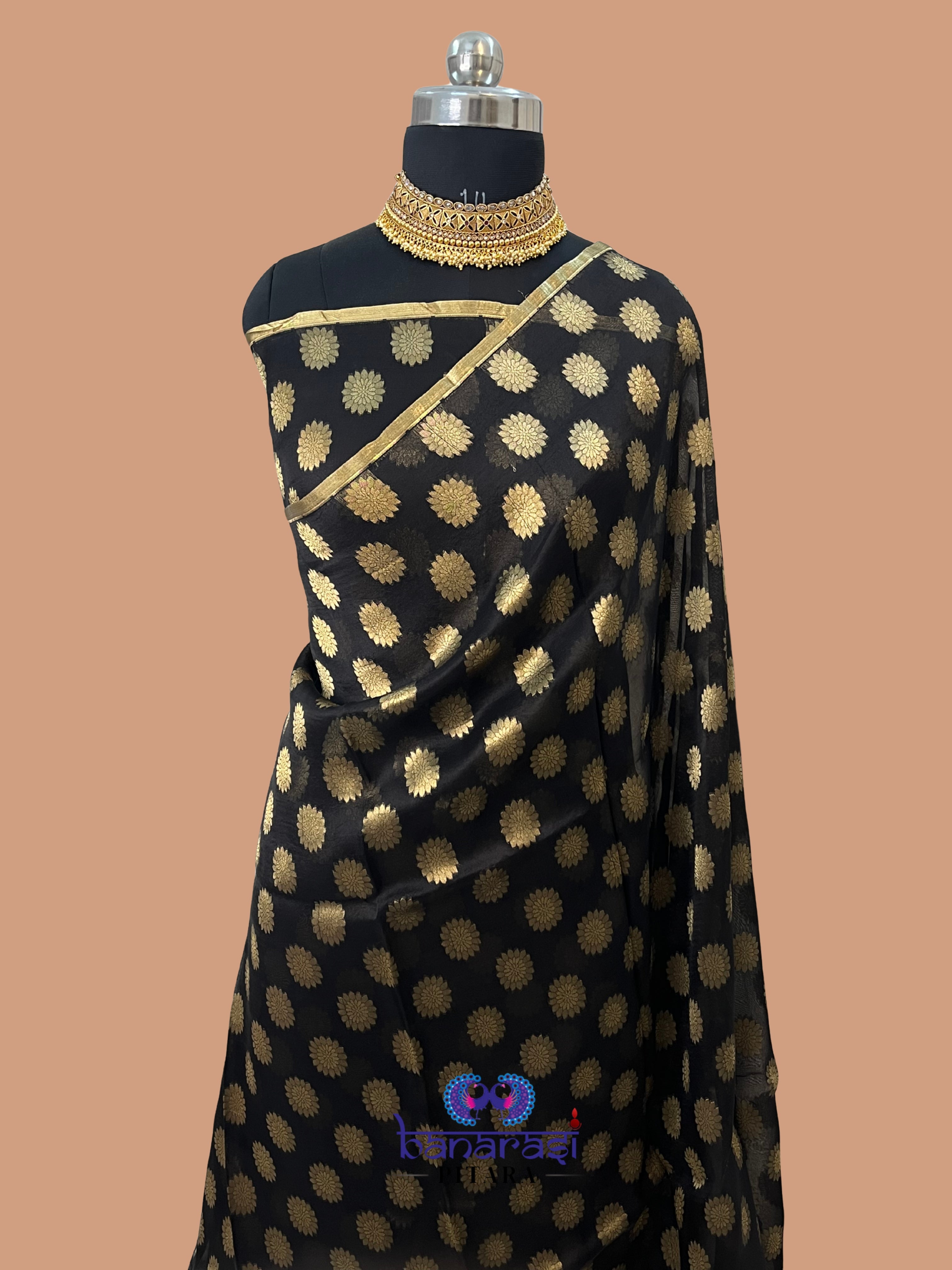 Pure Organza Handloom Banarasi Saree