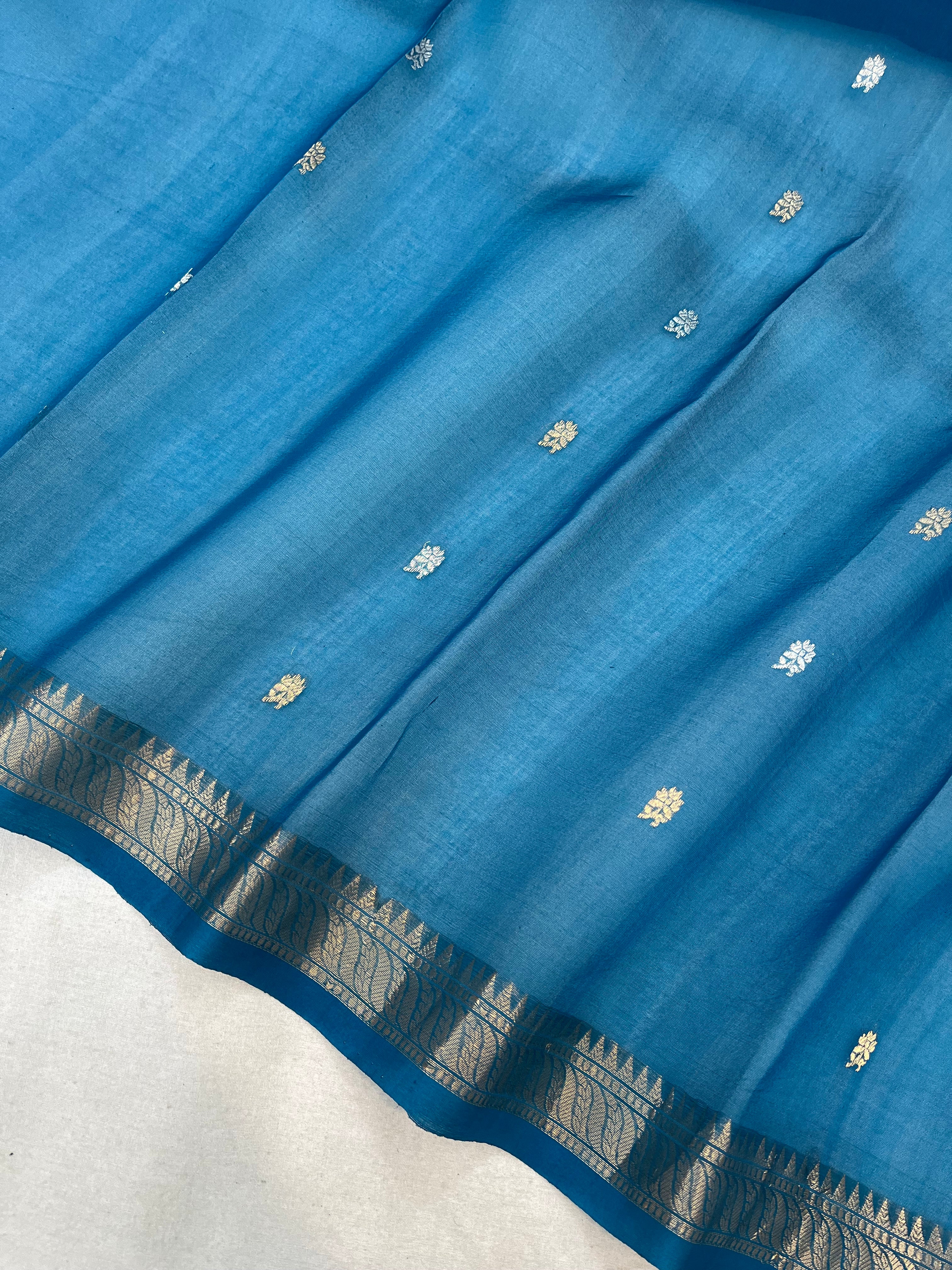 Pure Organza Handloom Banarasi Saree with Sona Rupa Buti