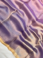 Pure Tissue Plain Multi Banarasi Saree