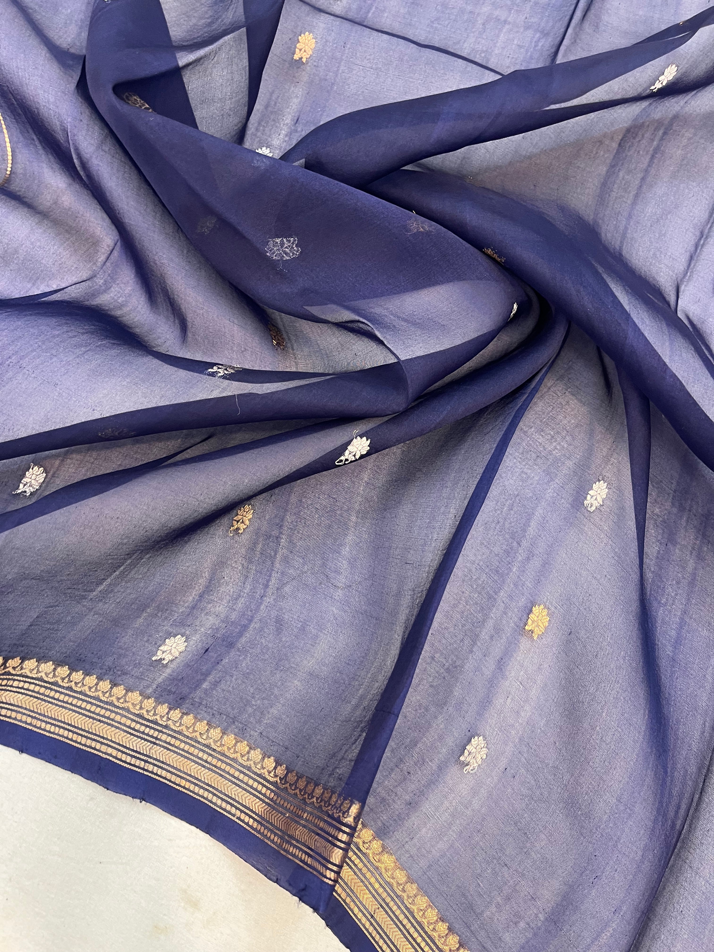 Pure Organza Handloom Banarasi Saree with Sona Rupa Buti
