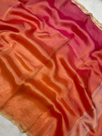 Pure Tissue Plain Multi Banarasi Saree