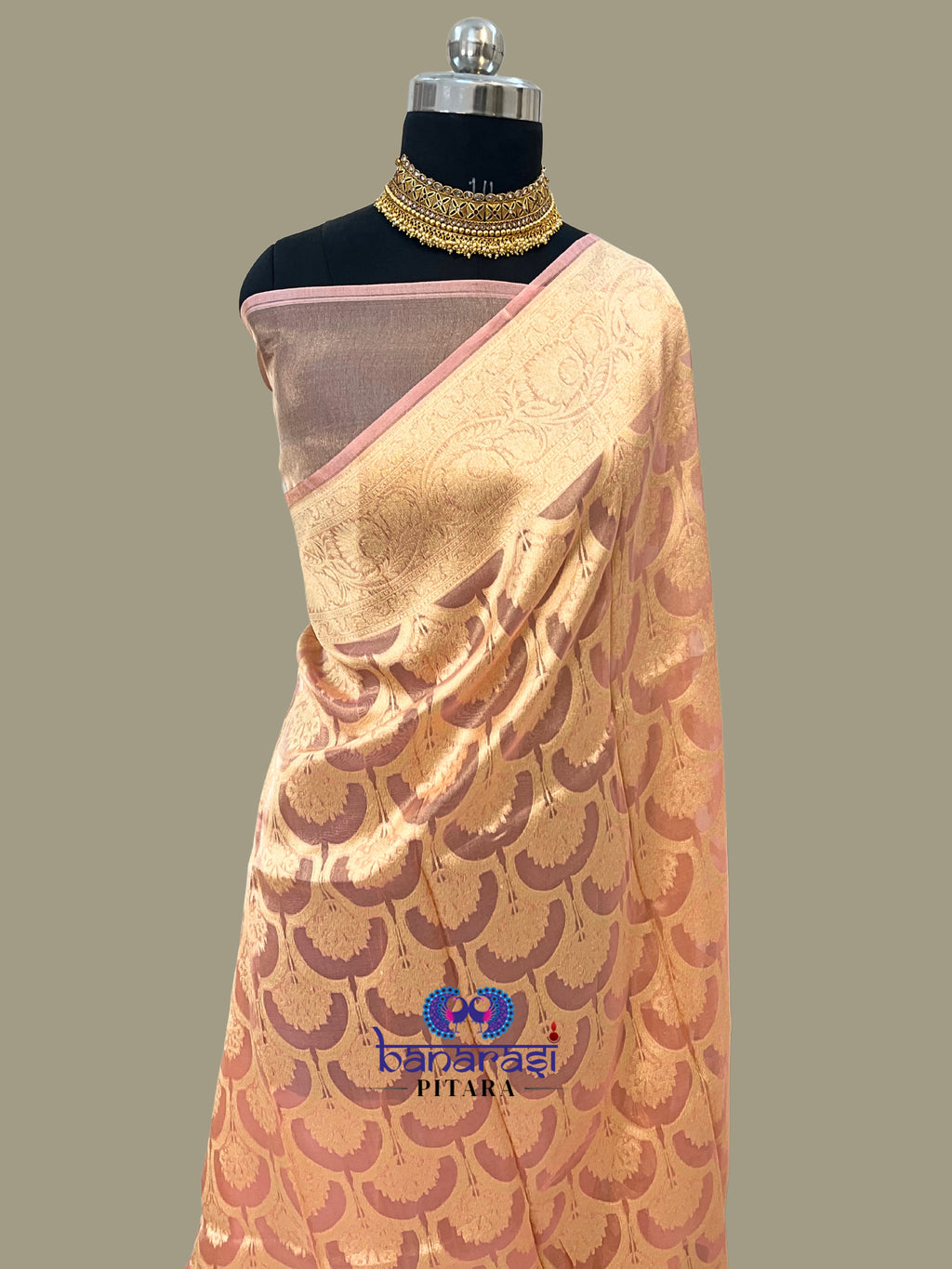Pure Tissue Hamdloom Banarasi Saree