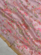 Pure Organza Chikankari Handloom Banarasi Saree