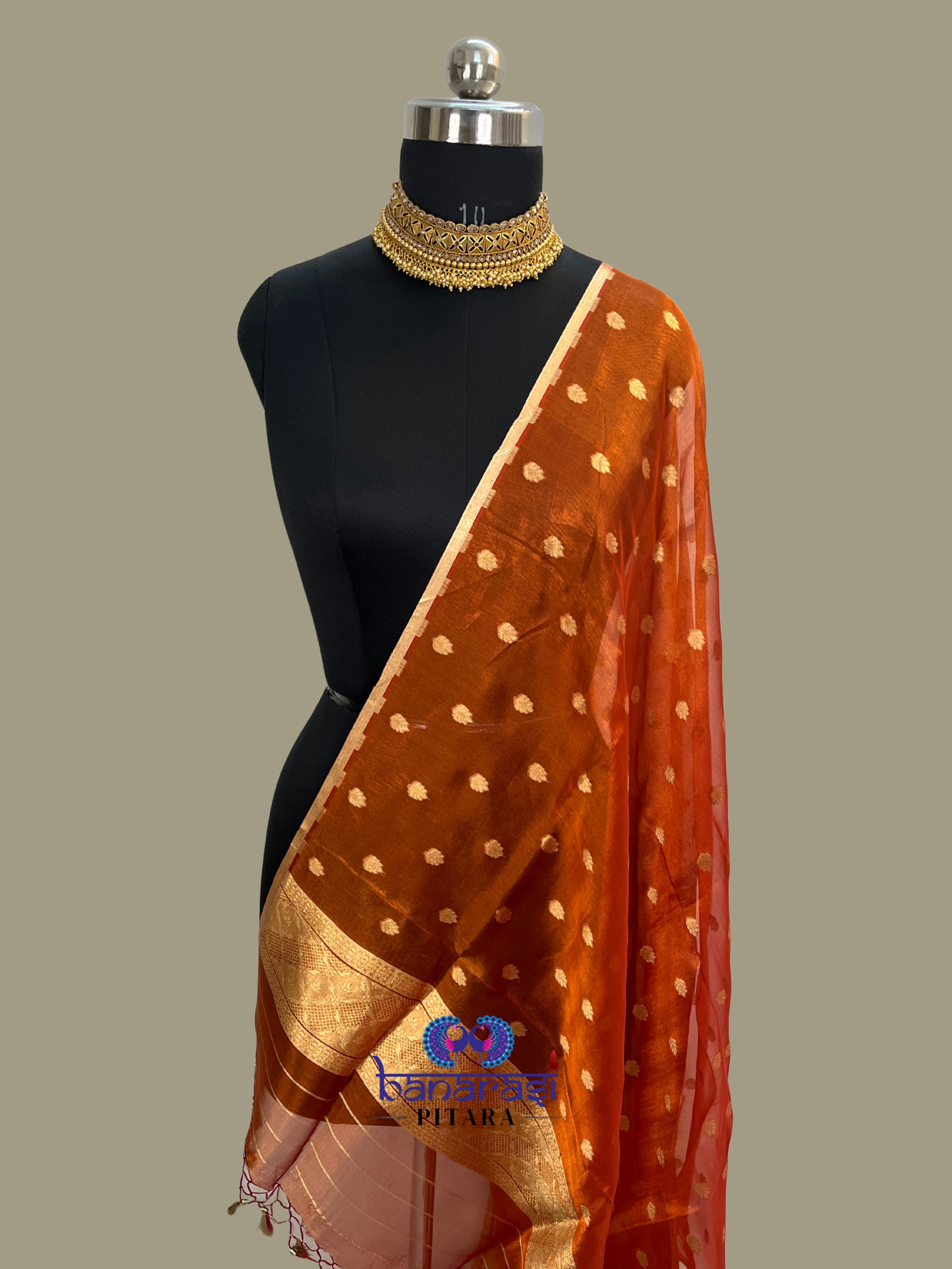 Pure Tissue Handloom Banarasi Dupatta