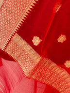 Red Color Pure Chiffon Dupatta