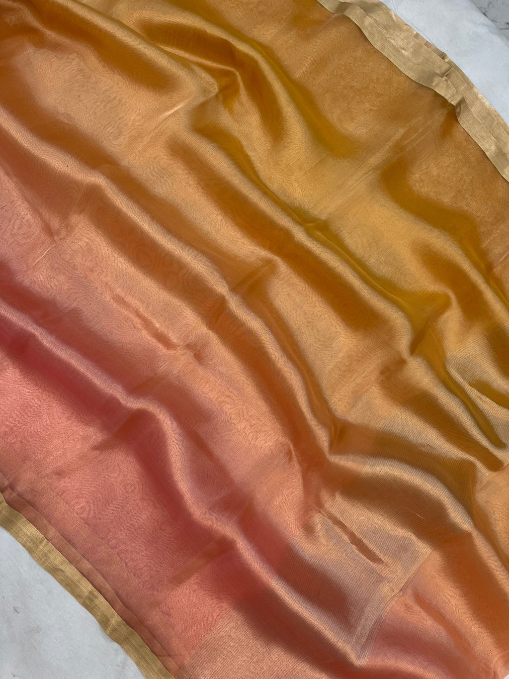 Pure Tissue Plain Multi Saree