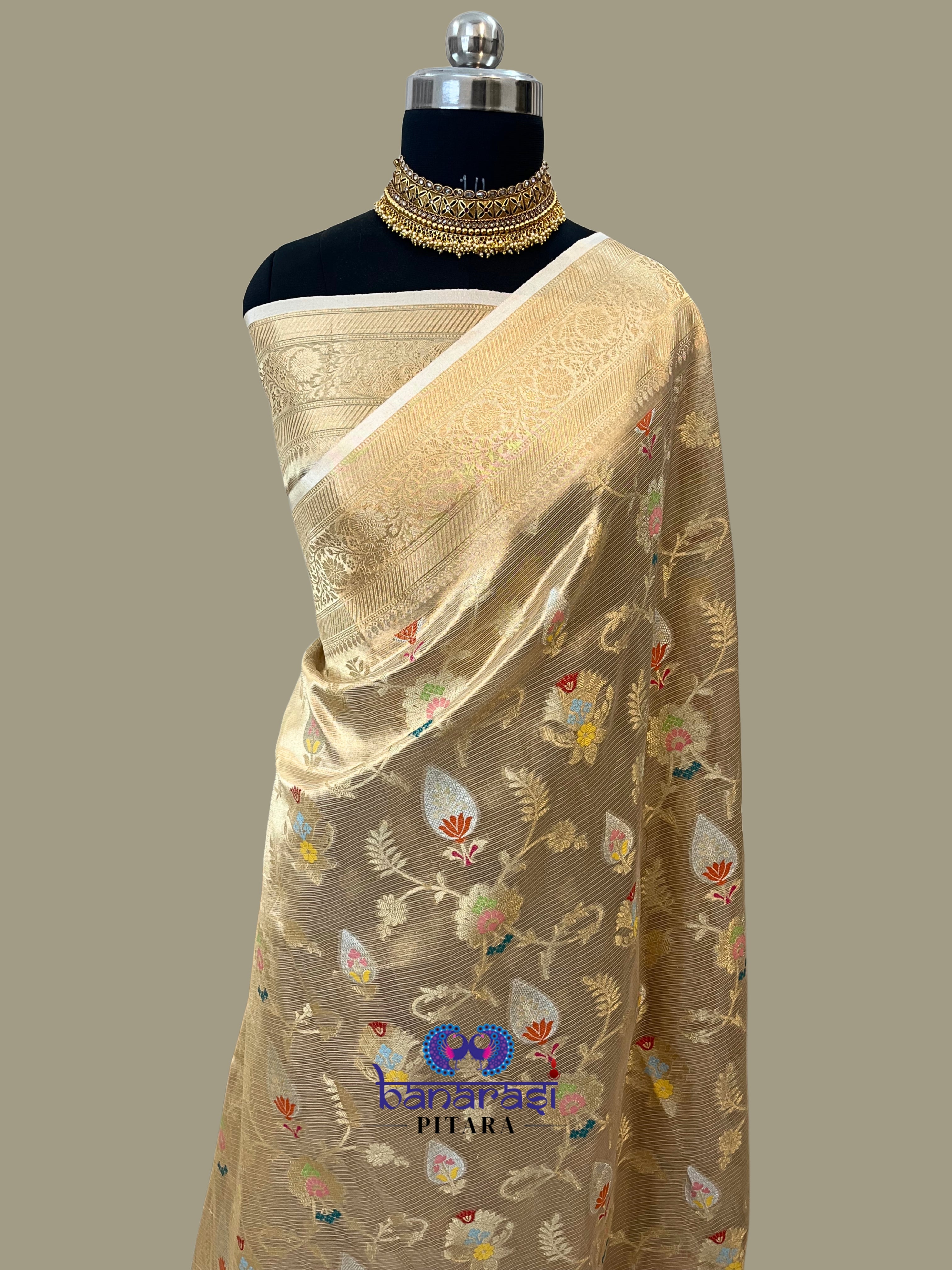 Pure Tissue Tilfi Meenakari Saree