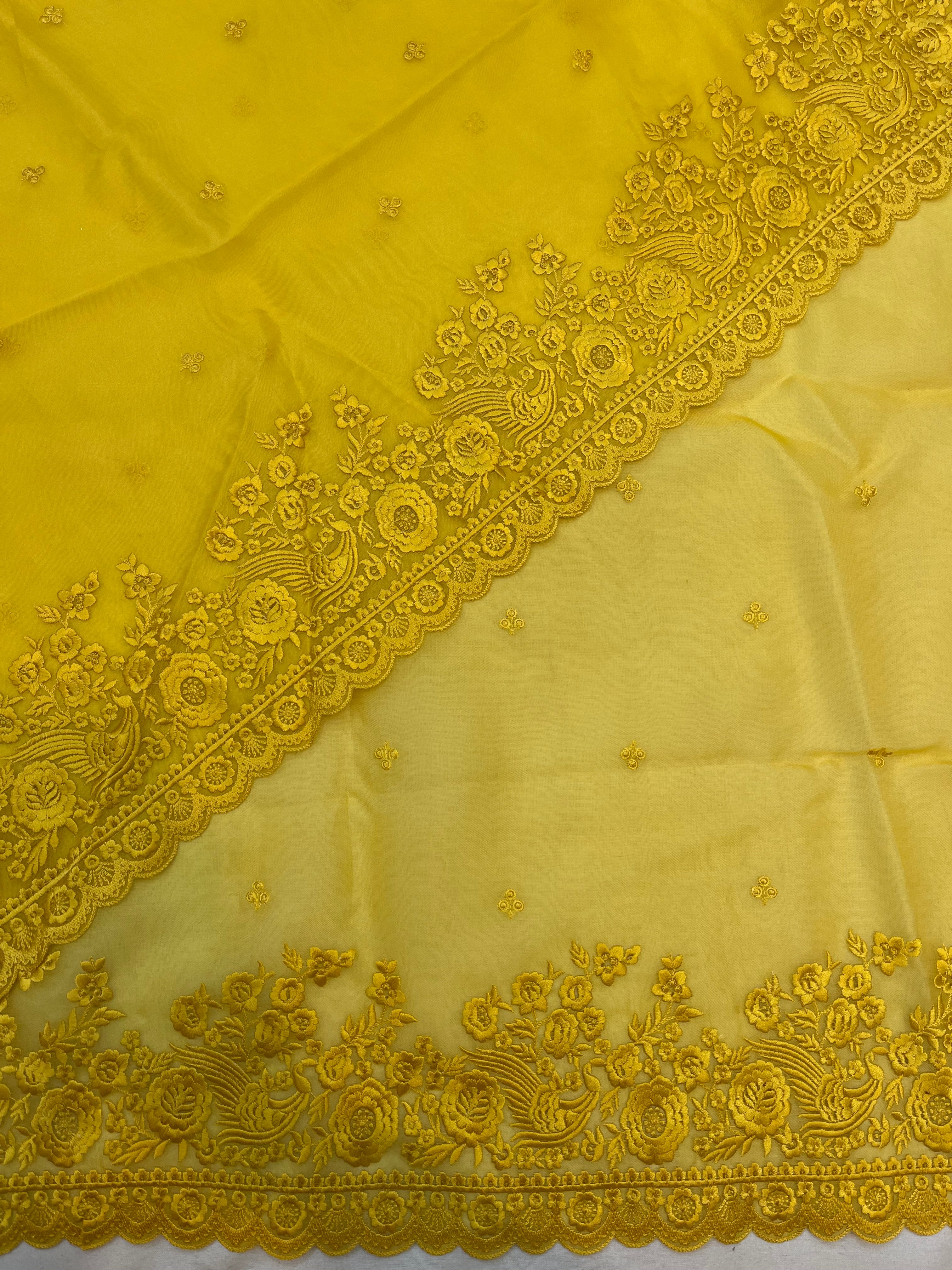 Pure Organza Embroidery Suit Dupatta